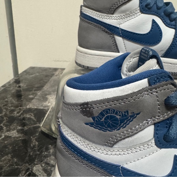 Nike Jordan 1 Retro High OG True Blue Shoes Boys 11 C FD1437-410 Sneakers Kids - Picture 3 of 15